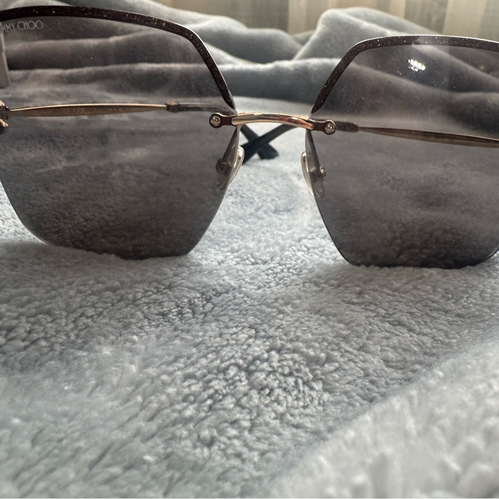 Jimmy Choo Black and Gold Sunglasses - Picture 6 of 6